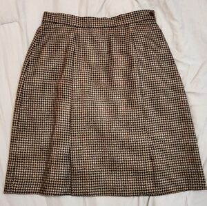 Vintage Breeches Skirt Womens Size 4 Made In USA Houndstooth Wool & Alpaca